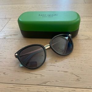 Kate Spade Black Sunglasses with Green Case